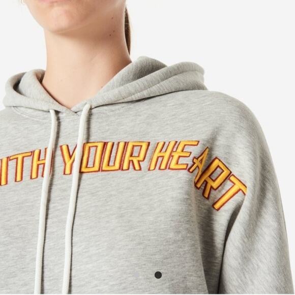 Sandro Play With Your Heart Embroidered Hoodie NWT"""""" - Picture 2 of 12